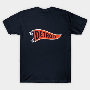 Detroit Pennant - Navy 1 T-Shirt